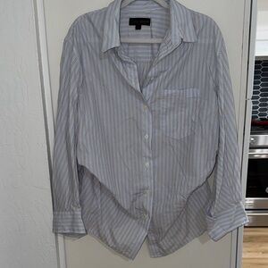 Zara Women’s Multicolor Striped Button Down Shirt Oversized | M